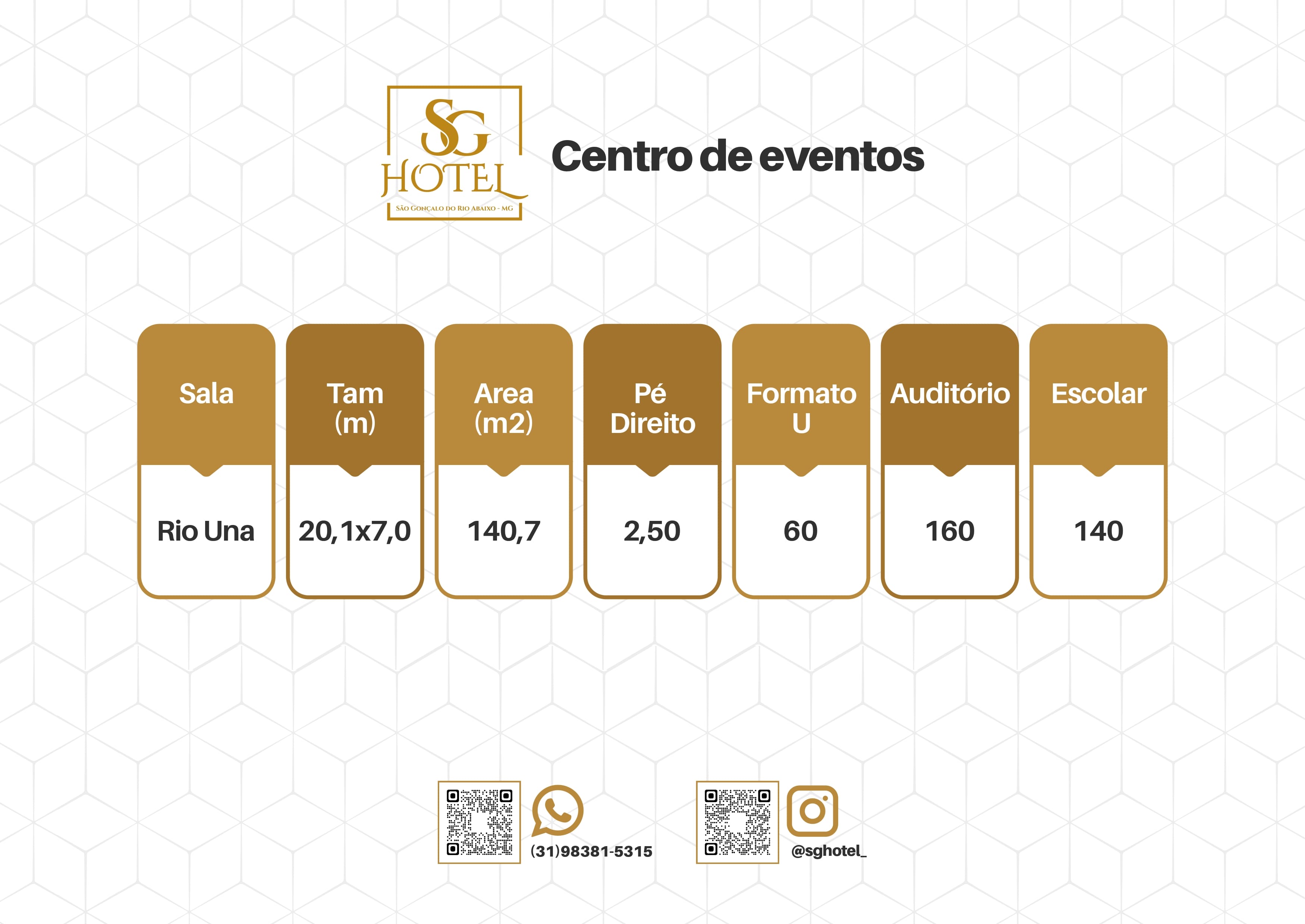 Salão de eventos - SG Hotel